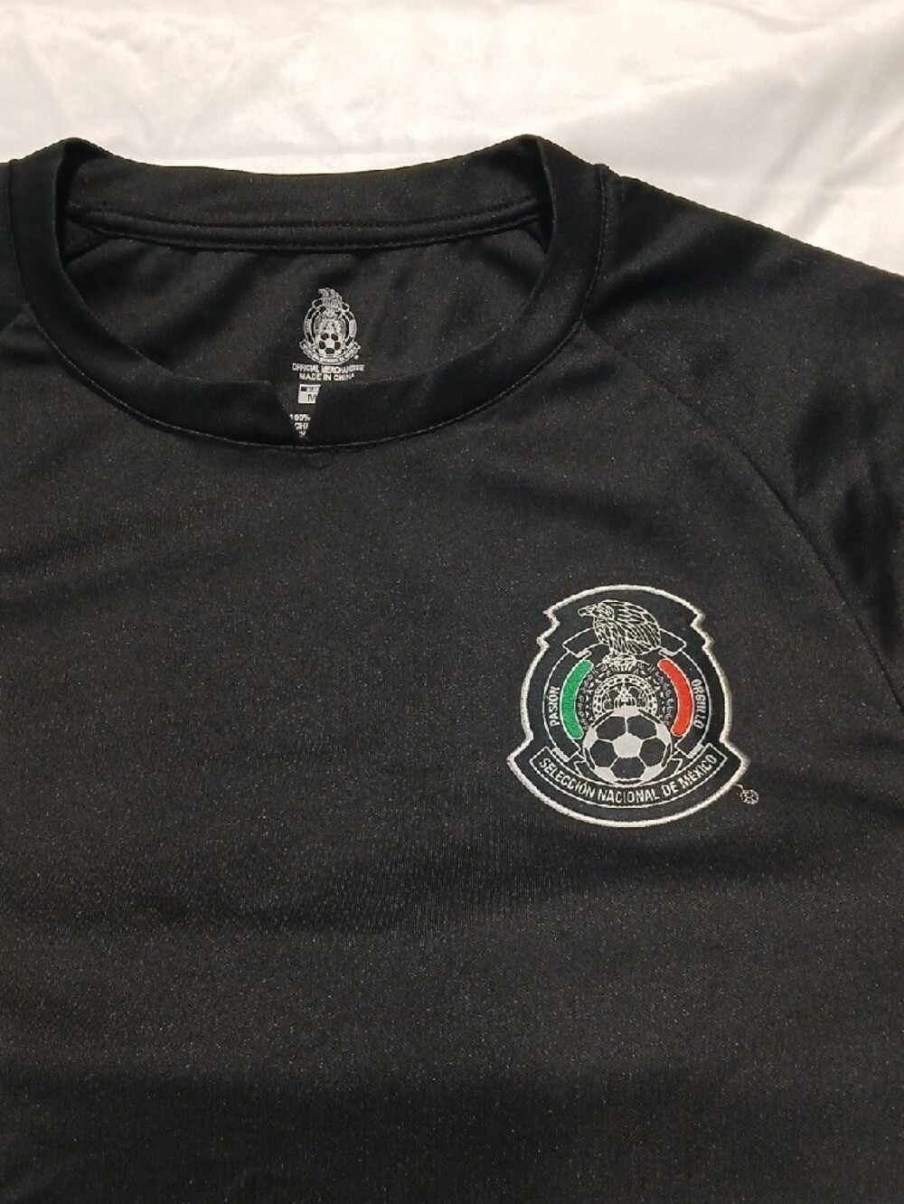 New Black México Soccer Jersey with Red & Green Panels